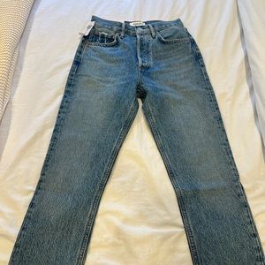 Agolde Riley high rise straight crop jeans